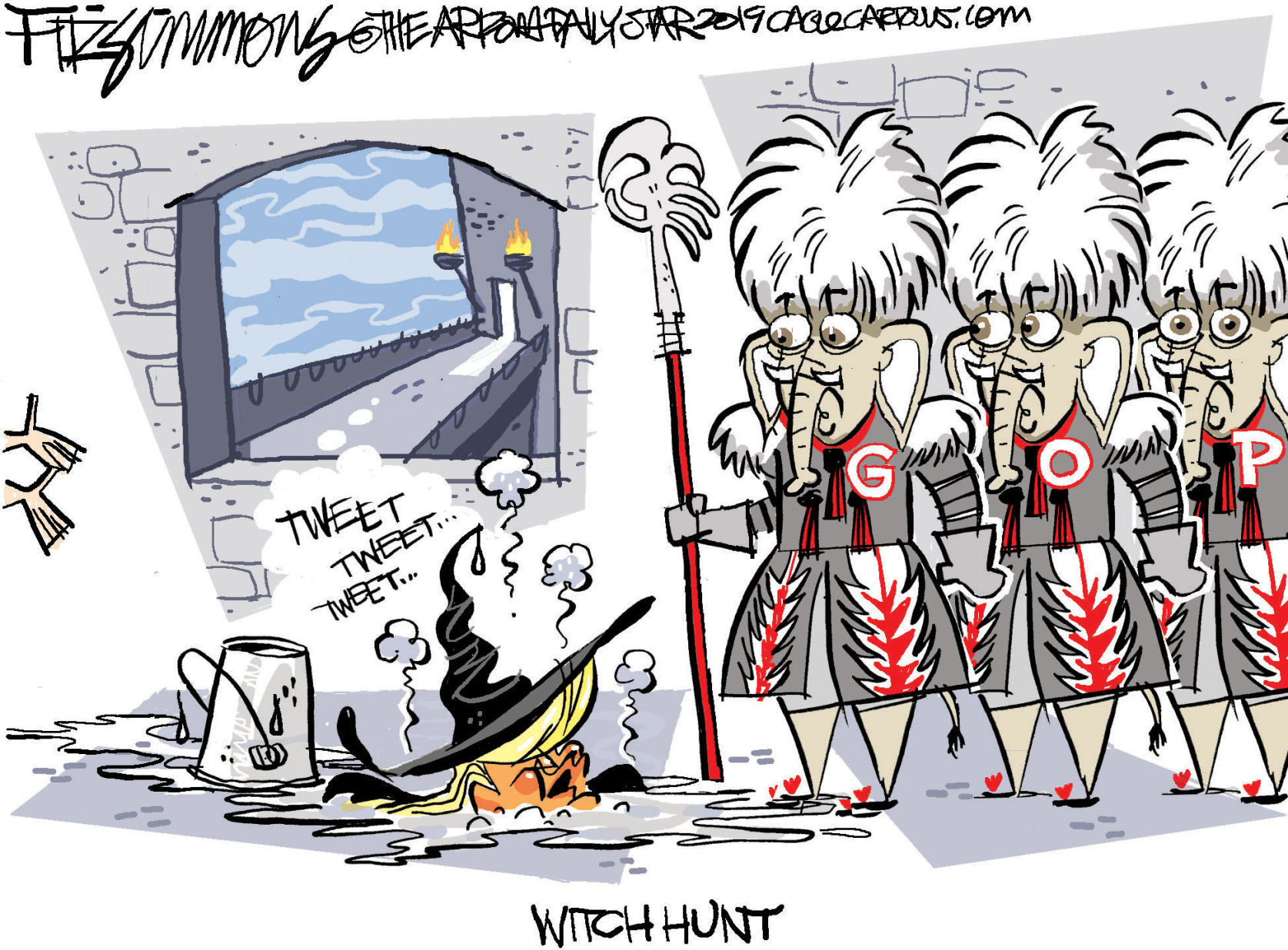 Daily Fitz Cartoon: Witch hunt's end